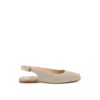 Rag & Co Women's Neutrals Sozani Genuine Suede Leather Slingback Flats In Beige In Beige/black