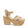 Rag & Co Women's Neutrals Ulla High Heeled Block Sandal In Nude By  In Brown