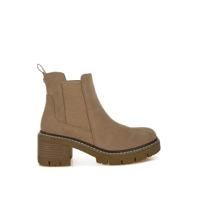 Rag & Co Women's Neutrals Vostok Suede Chunky Chelsea Boots In Beige