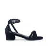 Rag & Co Women's Nicola Black Block Heel Sandal In Black
