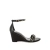 Rag & Co Women's Nidara Studs Embellished Genuine Leather Sandals In Black In Black