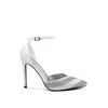 Rag & Co Women's Nobles White Rhinestone Patterned Stiletto Sandals By  In White
