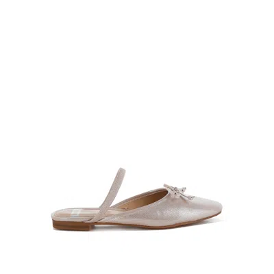 Rag & Co Women's Opalia Glitter Ballet Mules In Champange Gold