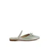 Rag & Co Women's Opalia Glitter Ballet Mules In Green