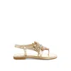 Rag & Co Women's Opazie Metallic Pearl Embellished Flats In Gold In Gold