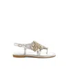 Rag & Co Women's Opazie Metallic Pearl Embellished Flats In Silver In Silver