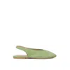 Rag & Co Women's Oriana Slingback Flat Sandals In Parrot Green By  In Gray