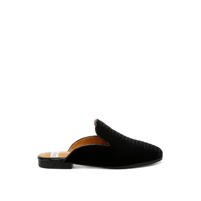 Rag & Co Women's Ouzini Velvet Textured Slip On Mules In Black