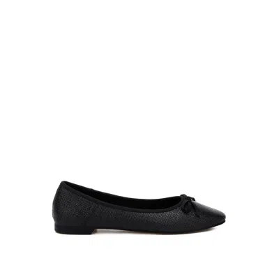 Rag & Co Women's Paper Rings Raffia Ballet Flats In Black By
