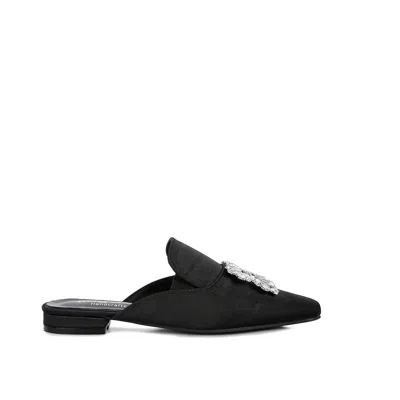 Rag & Co Women's Perrine Diamante Brooch Slip On Mules In Black By