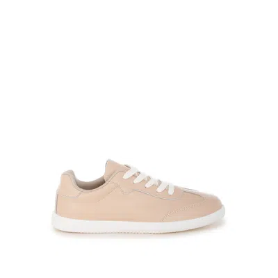 Rag & Co Women's Pink / Purple Bostonia Real Leather Casual Sneakers In Beige In Pink/purple