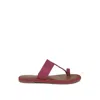 Rag & Co Harris Fuchsia Toe Ring Braided Slip Ons Sandal In Pink/purple