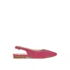 Rag & Co Women's Pink / Purple Hocane Real Suede Leather Slingback Sandals In Fuchsia In Pink/purple