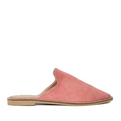 Rag & Co Women's Pink / Purple Lia Dusty Handcrafted Suede Mules In Pink In Pink/purple