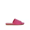 Rag & Co Women's Pink / Purple Odalia Soft Suede Leather Studded Flats In Fuchsia In Pink/purple