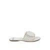 Rag & Co Women's Pipa Big Bow Beaded Flats In White In White