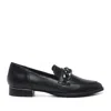Rag & Co Women's Pola Black Leather Horsebit Loafers In Black
