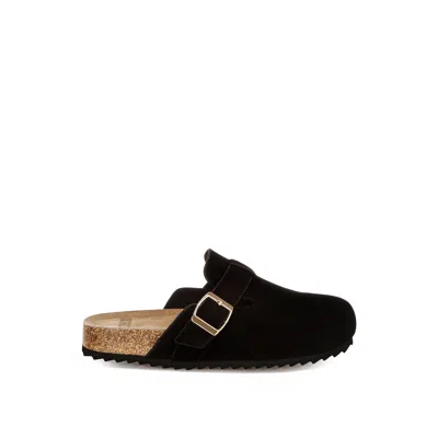 Rag & Co Women's Ratiha Buckle Accent Slip-on Footbed Mules In Black By