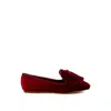 Rag & Co Women's Red Tromso Iconic Tassel Detail Velvet Loafers In Burgundy By  In Red