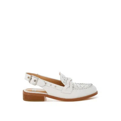 Rag & Co Women's Remykin Braided Penny Strap Loafers In White By  In Animal Print