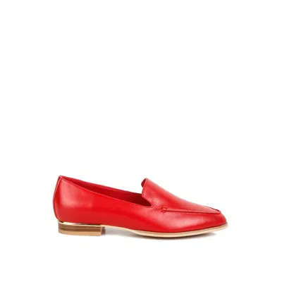 Rag & Co Women's Richelli Metallic Sling Detail Loafers In Red By