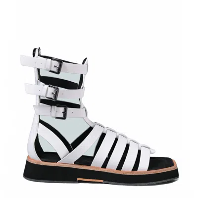 Rag & Co Women's Robbie Gladiator Square Toe Sandal In White