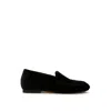 Rag & Co Women's Robua Velvet Flat Loafers In Black In Black
