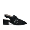 Rag & Co Women's Rosalie Black Block Heel Sandal In Black