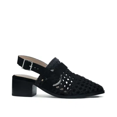 Rag & Co Women's Rosalie Black Block Heel Sandal
