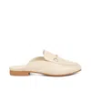 Rag & Co Kristy Horsebit Embellished Mules In Beige In Rose Gold