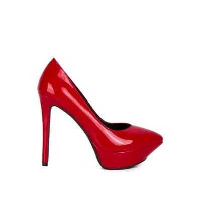 Rag & Co Women's Rothko Red Patent Stiletto Sandals