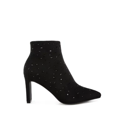 Rag & Co Women's Sakura Diamante Embellished Microfiber Boots In Black