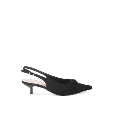 Rag & Co Women's Salvia Ruched Pointed Toe Slingback Heels In Black By