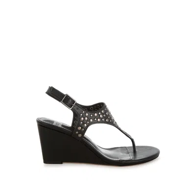 Rag & Co Women's Sappho Studded Thong Toe Wedges In Black