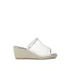 Rag & Co Women's Seraphine Breathable Mesh Slip-on Wedges In Silver In White