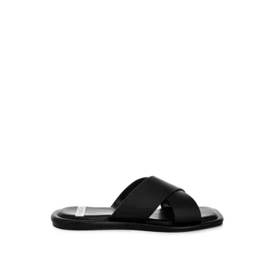 Rag & Co Women's Shosa Genuine Leather Criss-cross Flats In Black