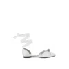 Rag & Co Women's Simina Rhinestone Detail Bow Flat Sandals In White By  In White