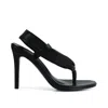 Rag & Co Women's Singles Black High Heeled Thong Sandals In Black