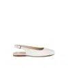 Rag & Co Women's Sozani Real Soft Leather Slingback Flats In White In White