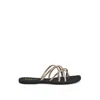 Rag & Co Women's Sweetin Rose Gold Strappy Flat Slip On Sandals In Rose Gold