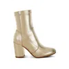 Rag & Co Women's Tirana Metallic Pleather Sock Boots In Gold In Gold