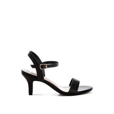 Rag & Co Women's Tomari Pin Buckle Kitten Heel Sandals In Black By