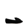 Rag & Co Women's Tromso Iconic Tassel Detail Velvet Loafers In Black By  In Multi