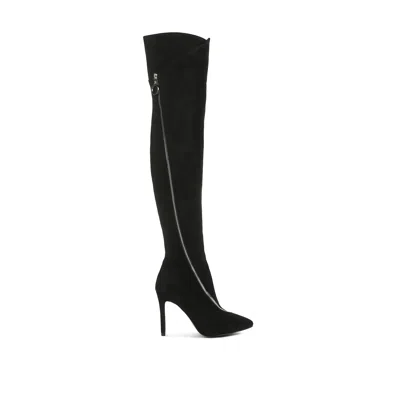 Rag & Co Women's Tsarina Black Zip Around Long Boot In Black By