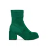 Rag & Co Two Cubes Bootie In Green