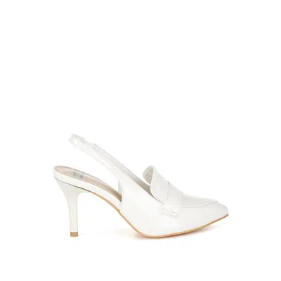 Rag & Co Women's Voisin Slingback Loafer Sandals In White