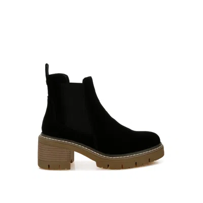 Rag & Co Women's Vostok Suede Chunky Chelsea Boots In Black