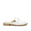 Rag & Co Yashta Patent Studded Flat Mule In White