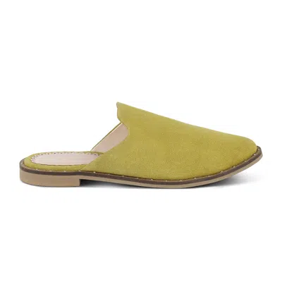 Rag & Co Women's Yellow Lia Handcrafted Suede Mules In Mustard By  In Multi