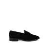 Rag & Co Zofia Black Suede Penny Loafers In Black